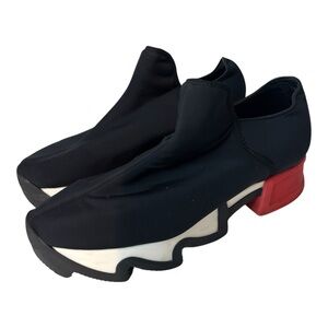 iRi WES I Black Red White Neoprene Slip On Platform Sneaker US 8 EU 38